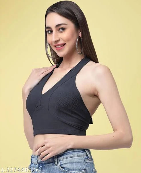 Solid Cotton Blend Western Wear Top